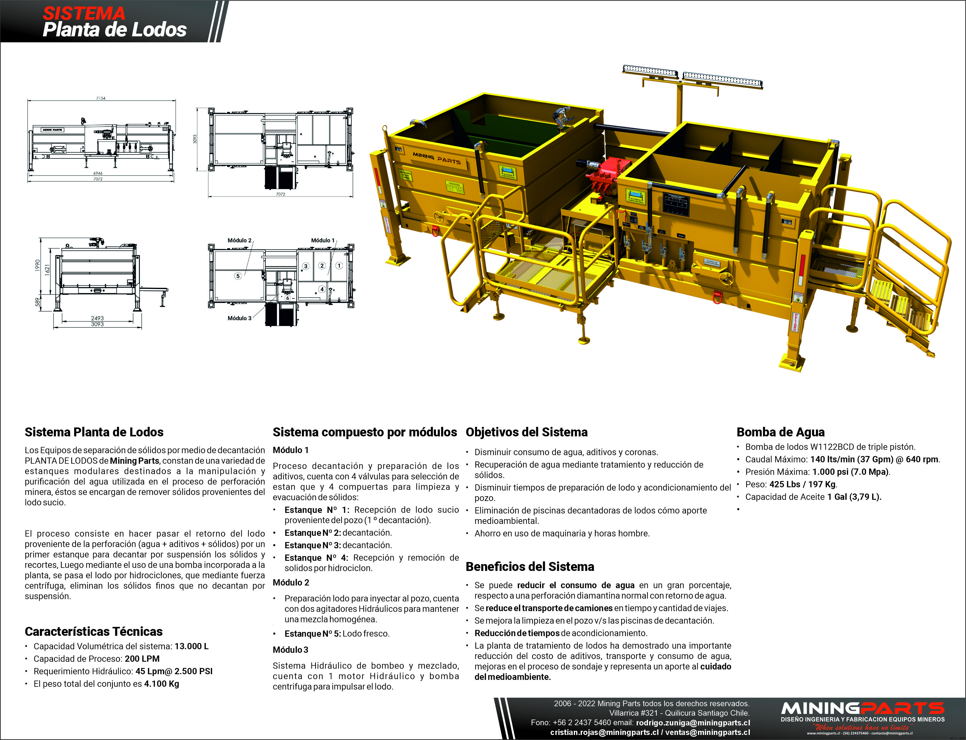 Ficha técnica de Planta de Lodos